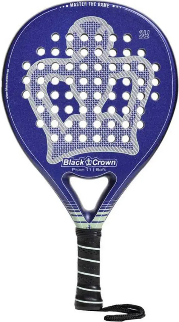 Black Crown Piton 11 Soft 3K (Rond) - 2023 padel racket blauw/wit
