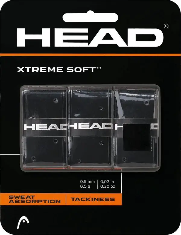 Head Xtreme Soft 3 Pack Tennis - Padel Overgrip zwart