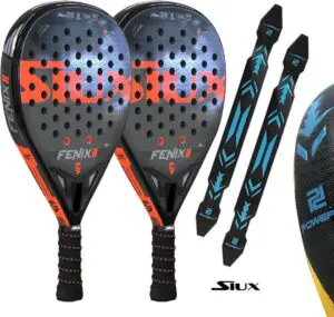 2 x Siux Fenix II padelracket + 2 x protector