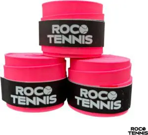 3 stuks | Roco Tennis Overgrips | Antislip | Dry | Zweetabsorberend | Tennis | Padel | Badminton | Squash | Overgrip | Tennisgrips | Soft | Zacht | Roze