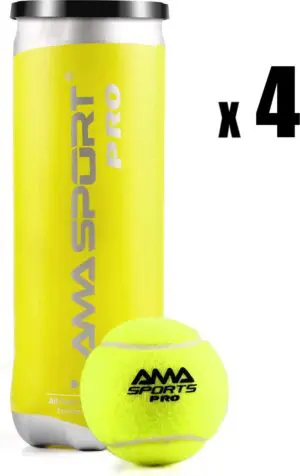 AMA SPORT PRO padelballen - [4 Blikken - 12 padel ballen]