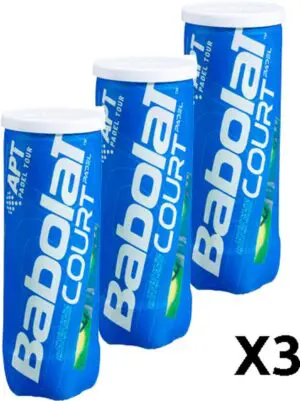 Babolat Court padelballen padel ballen 3x3 + grip