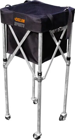 Ballenkar padel / tennis - ballenwagen - verrijdbare ballentrolley - op wieltjes - voor 120 ballen