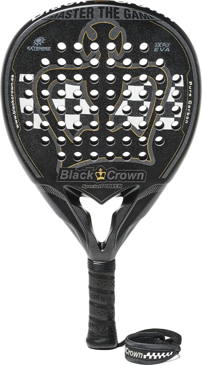 Black Crown Special Power (Druppel) - 2022 padel racket zwart/wit