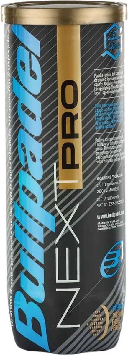 Bullpadel BP FIP Next Pro - 3-tube - Padelballen
