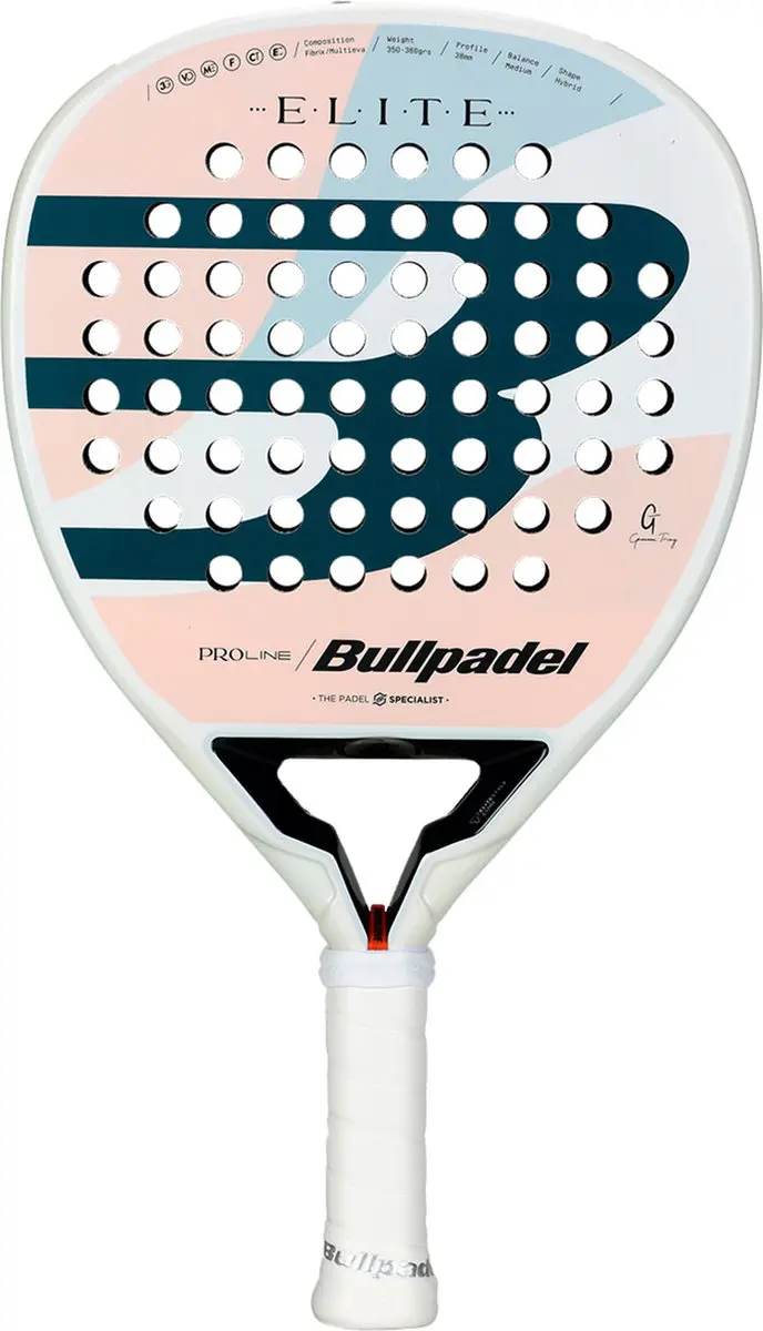 Bullpadel Elite W 25 Padelracket Dames Wit dessin 1