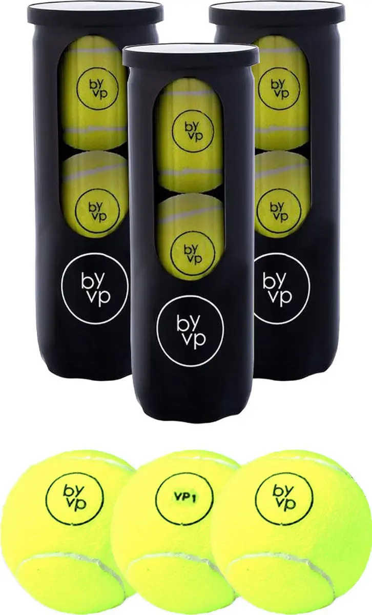 By-VP Padel Ballen - VP1 Basic - 9 Stuks - 3 Blikken - Padelballen - Robin van Persie