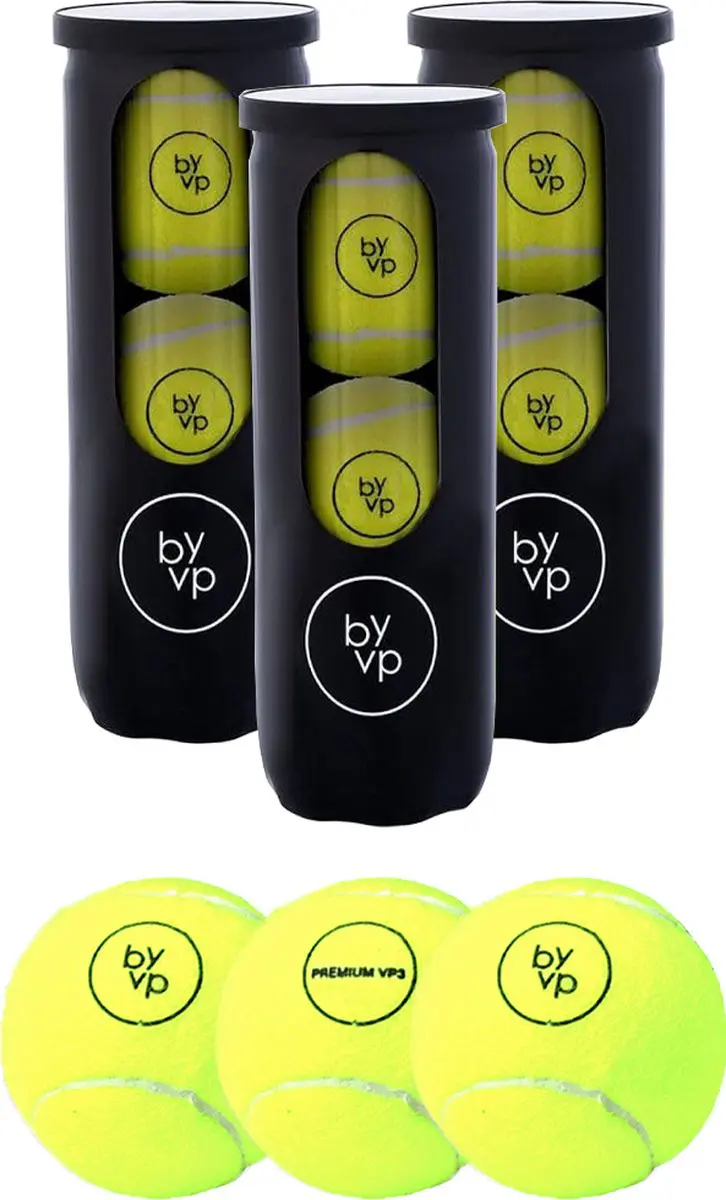 By-VP Padel Ballen - VP3 Premium - 9 Stuks - 3 Blikken - Padelballen - Robin van Persie