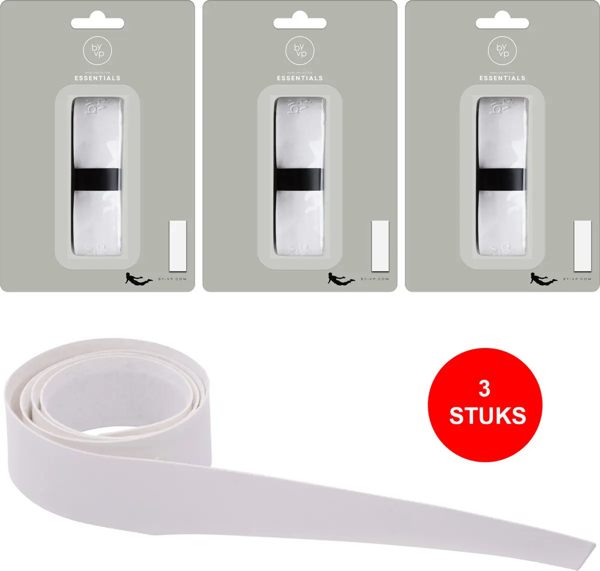 By-VP Padel Grip - 3 Stuks - Wit - Padelgrip - Tennis Grip - Robin van Persie