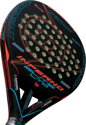 DUNLOP INFERNO ELITE LT G1 HL BLUE AND ORANGE 623723 OFP PADEL RACKET