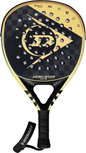 Dunlop Aero-Star Lite 16K (Diamant) - 2023 padel racket zwart/geel