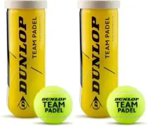 Dunlop Padel Team Padelballen - Padelballen - 6 ballen ( 2 blikken van 3 ballen) - Geel - Gasgevuld
