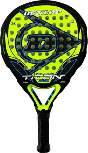 Dunlop Titan 2.0 Padel Racket Yellow Logo Blue