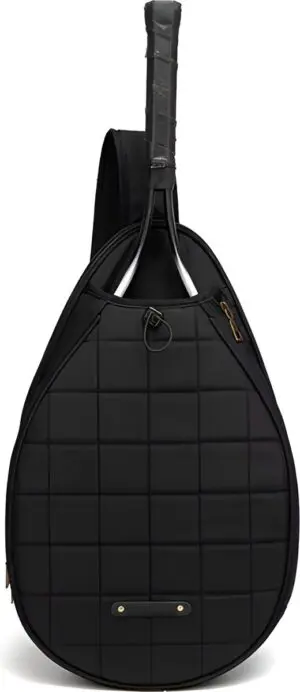 E-Shop4u - Tennistas - Tennisracket Schoudertas - Zwart - Polyester - Squash - Tennis Rugzak - Badminton - Pickleball - Padel - Racketsporten - Duurzaam en Stijlvol