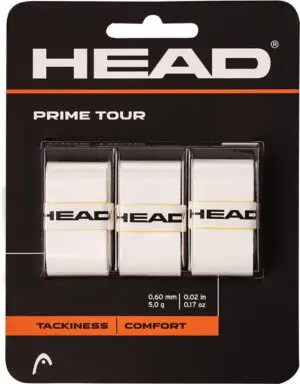 Head Prime Tour - Overgrip White - Padel/Tennis/Badminton/Sqaush