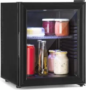 Mini koelkast met glazen deur - 32L compacte koelkast voor kleine huishoudens