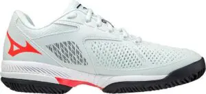 Mizuno Tennisschoen Padelschoen Wave Exceed Tour4 CC Dames Grijs Oranje Zwart