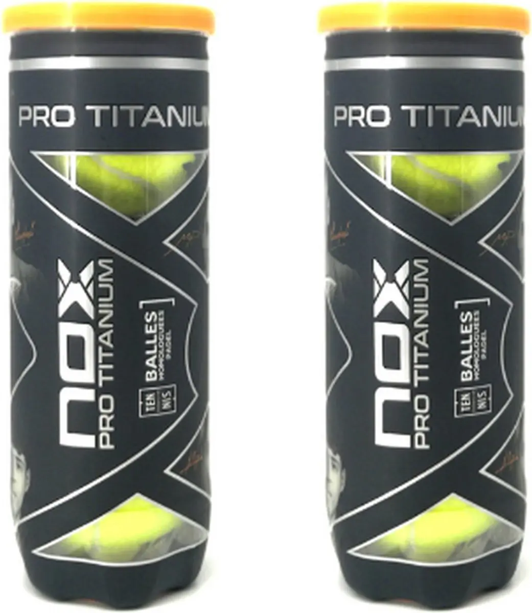 Nox Pro Titanium Padelballen - 2 kokers - 6 ballen