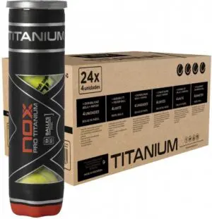 Nox Pro Titanium Padelballen Doos Geel 24 x 4 Balls
