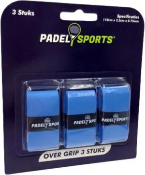 Overgrip - Grip - Griptape - Padel - Overgrip tennis - Overgrip padel - Racketaccessoires - Blauw - 3 stuks - Padel Sports