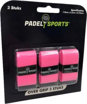 Overgrip - Grip - Griptape - Padel - Overgrip tennis - Overgrip padel - Racketaccessoires - Roze - 3 stuks - Padel Sports