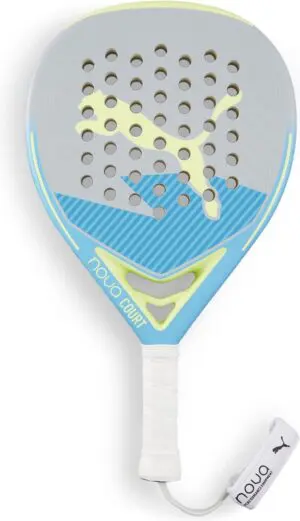 PUMA NOVA PADEL COURT Unisex - Glacial Gray-Luminous Blue-Fizzy Apple - Maat OSFA