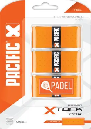 Pacific X Tack Pro Perfo Padel - Padelgrip - Overgrip - 0.55mm - Oranje