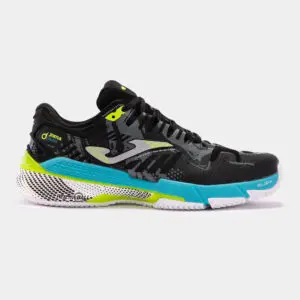 Padelschoenen voor heren slam zwart/turquoise