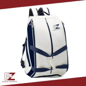 Padeltas - Padel Tas - Padel Rugzak - Padel Hoes - Voor Dames en Heren - Padeltassen - Rackettas - Racketbag - Pickleball - Tennistas - Sport Rugzak - Sportrugzak - Met Schoenenvak - PU leer - Waterdicht - Blauw - Wit