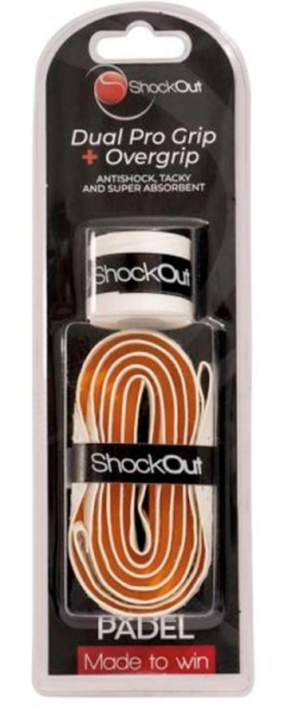 ShockOut Dual Pro Grip White + Overgrip White