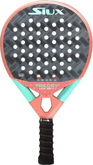 Siux Trilogy Lite Air 4 Vrouwen Padelracket Zilver 340-360 gr