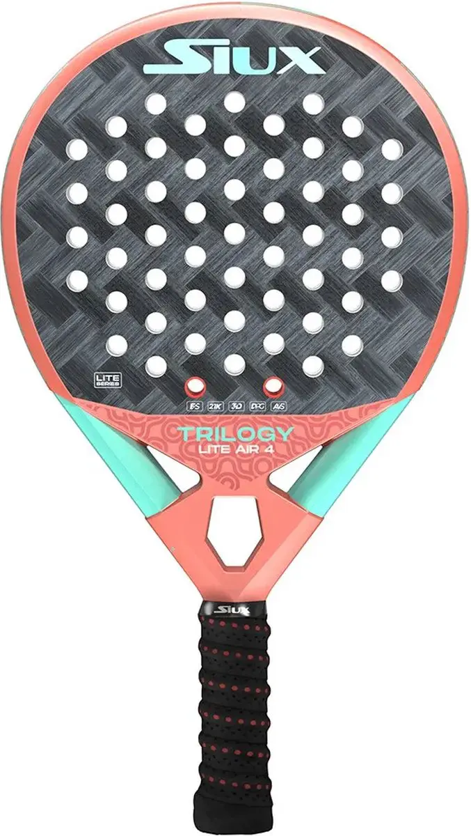 Siux Trilogy Lite Air 4 Vrouwen Padelracket Zilver 340-360 gr