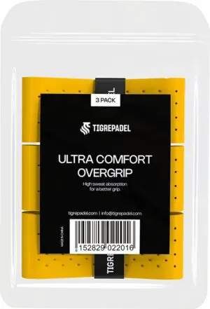 TigrePadel - Overgrip - Grip - Ultra Comfort - Griptape - Padel - Overgrip tennis - Overgrip padel - Geel - 3 stuks