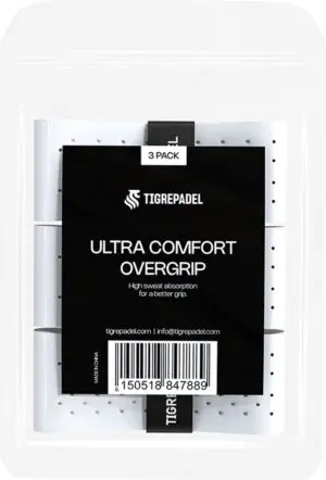 TigrePadel - Overgrip - Grip - Ultra Comfort - Griptape - Padel - Overgrip tennis - Overgrip padel - Wit - 3 stuks