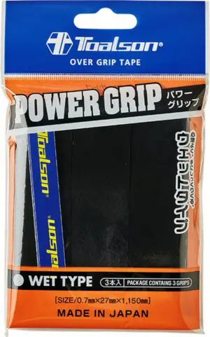 Toalson Power Overgrip Zwart - Tennis Padel - 3 Stuks