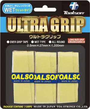 Toalson Ultra Overgrip Geel - Tennis Padel - 3 Stuks