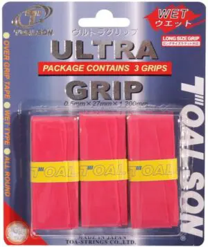 Toalson Ultra Overgrip Rood - Tennis Padel - 3 Stuks