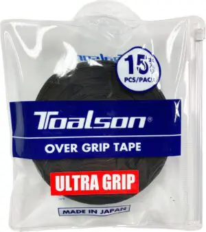 Toalson Ultra Tennis Padel Overgrip 15 Stuks ZWART Pack