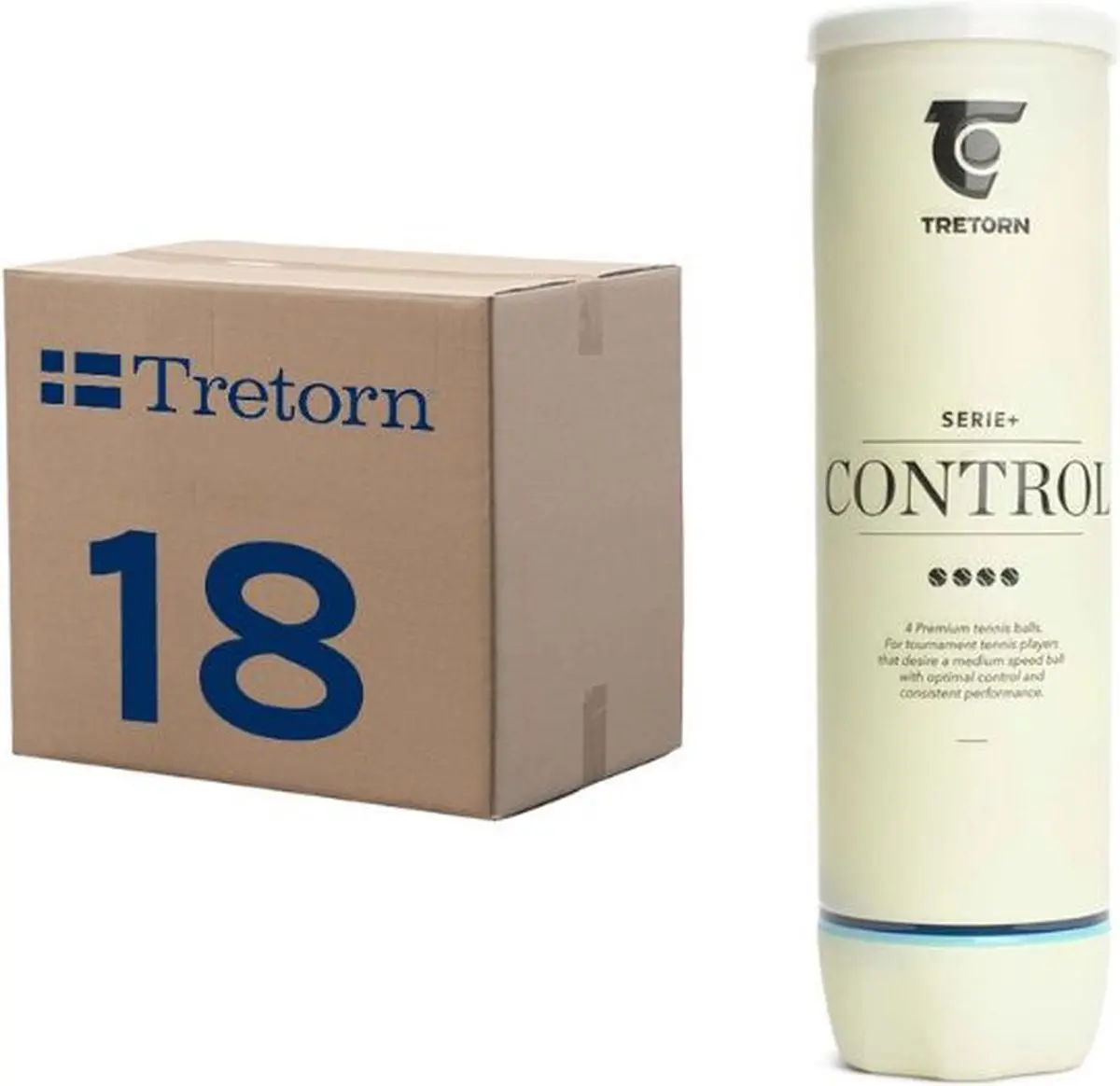 Tretorn Tennisballen Serie+ Control Doos 18 x 4 Ballen