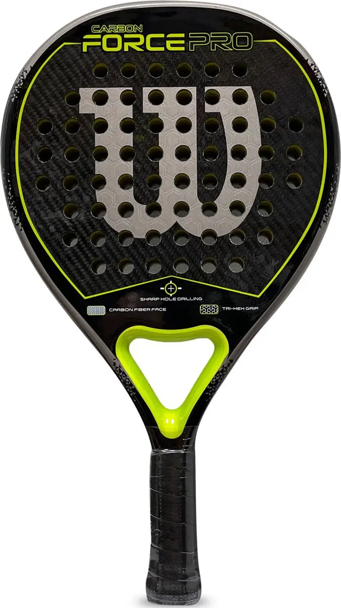 Wilson Carbon Forxe Pro Padel Racket - Geel