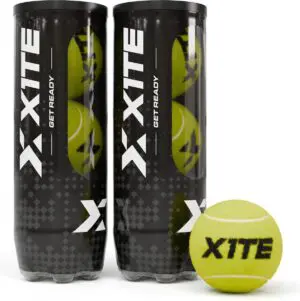 X1TE - Padelballen Set van 2/6 stuks (Geel, Wol, Acryl, 426 gram) Consistente bounce, perfecte druk en veelzijdigheid voor elk spelniveau en ondergrond