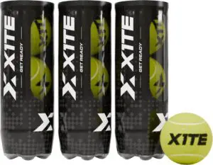 X1TE - Padelbalset met 3/9 stuks (Geel, Wol, Acryl, 426 gram) Consistente bounce, perfecte druk en veelzijdigheid voor elk niveau en ondergrond