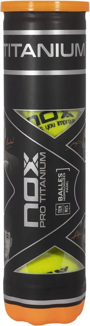 Nox Pro Titanium Padelballen - 4 Ballen - 1 koker