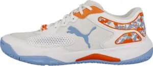 PUMA Solarcourt RCT Unisex Sportschoenen - Wit/Zwart/Lichtblauw - Maat 43