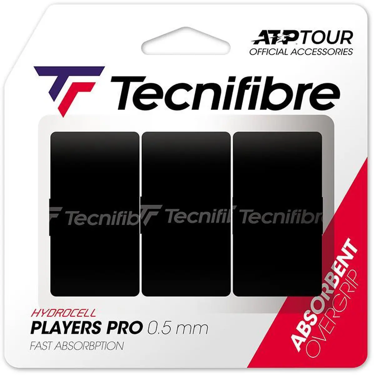 Technifibre Tennis / Padel overgrip Zwart - 3 pack