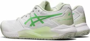 Women's White And Green Asics Gel-challenger 13 Padel 1042a205-101 Shoes