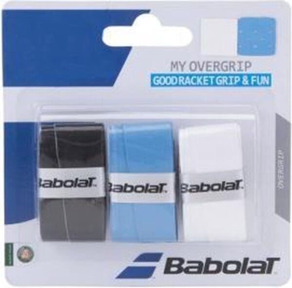 Babolat Tennis - Padel overgrip My Grip 3-Pack zwart/blauw/wit