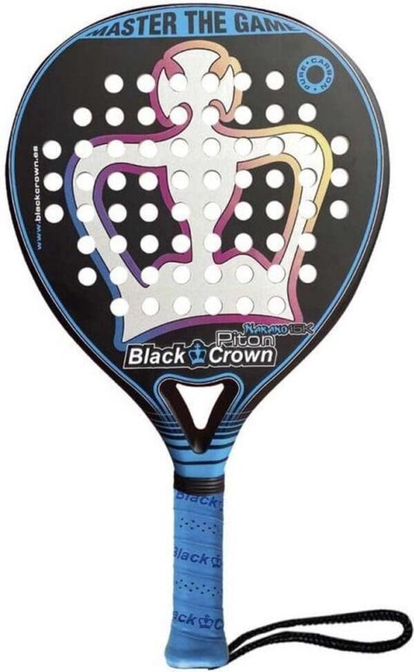 Black Crown Nakano 15K (Round) - 2021 padel racket zwart/blauw