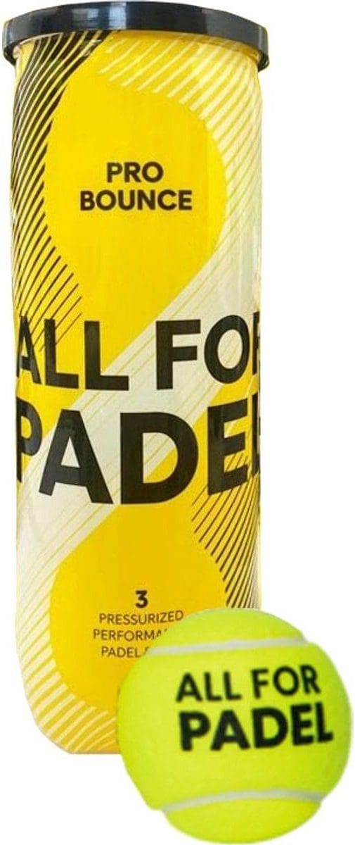 All For Padel Afp Pro Bounce Padelballen Verpakking 3 Stuks - Geel | Maat: UNI