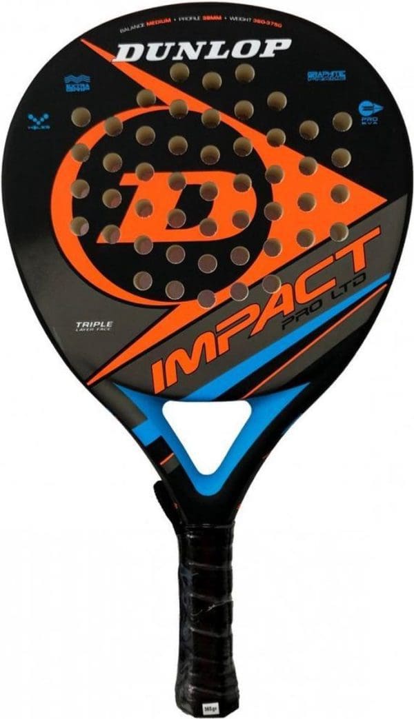 Dunlop Impact Pro LTD Oranje (Round) - 2021 padel racket beginners